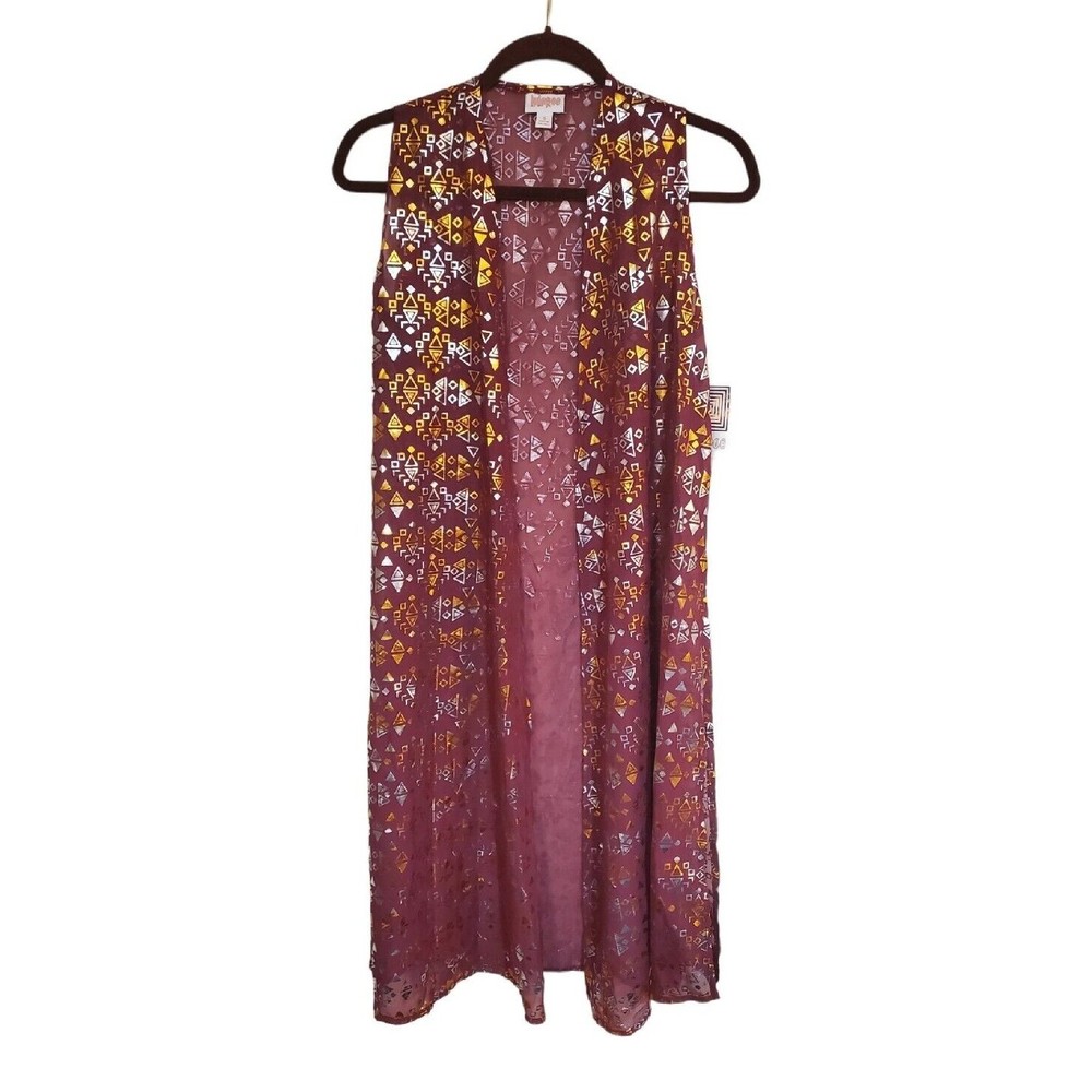 NWT LuLaRoe Joy Duster Maroon With Metallic Small